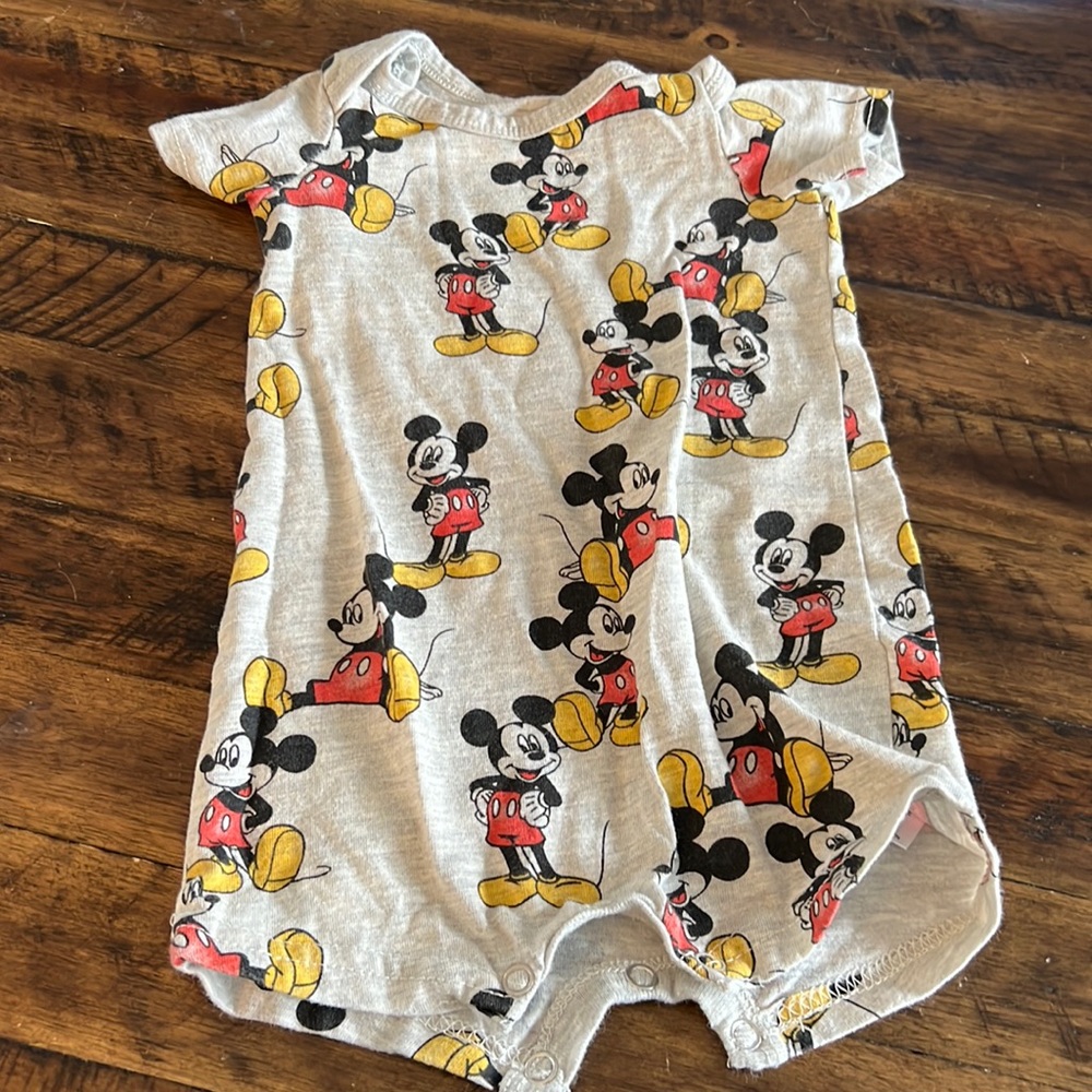 3-6M Mickey Mouse Disney Baby One Piece Shorty